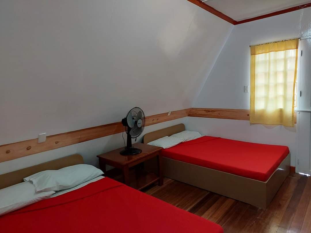 Twin bedroom — 2nd Floor loft with pine headboard