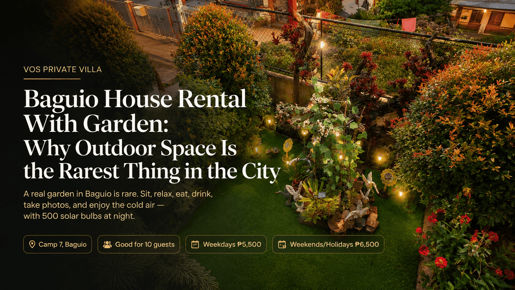 Baguio House Rental With Garden: Why Outdoor Space Is the Rarest Thing in the City