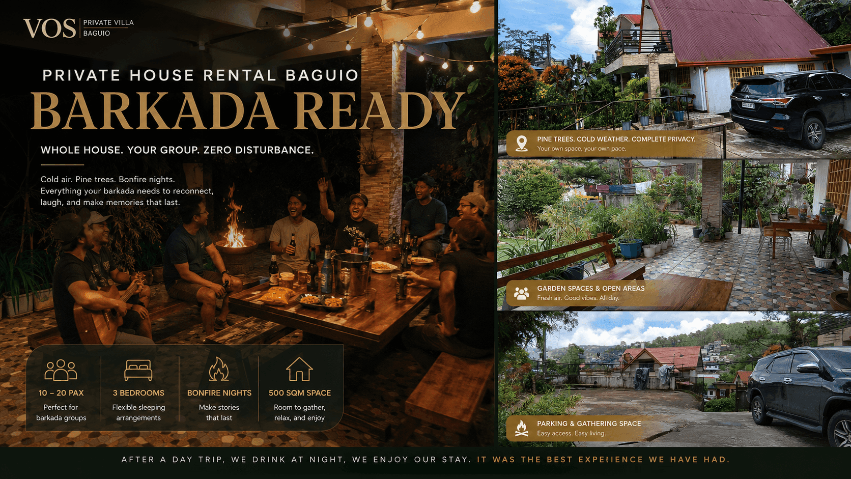 Private House Rental Baguio Barkada: What a Whole House Reunion Actually Looks Like for People in Their 30s and 40s